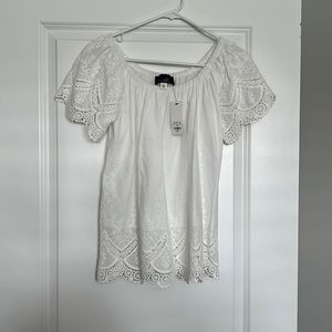 White Lace Top - Francesca’s Boutique - NWT - Size S
